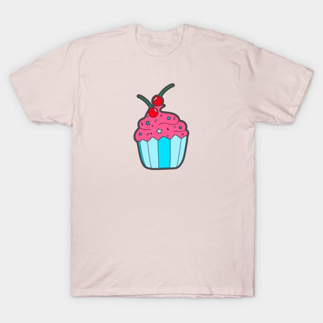 Cupcake T-Shirt by Kelly Louise Art